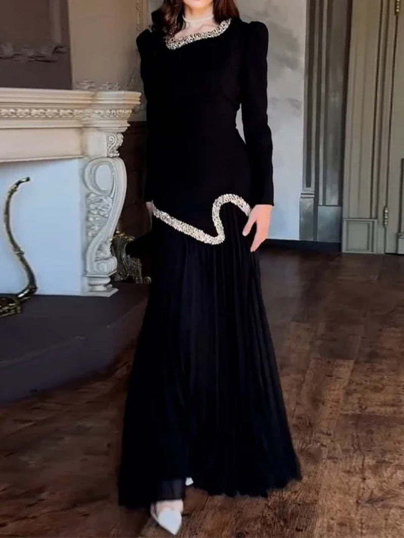 2025 Spring and Summer Sexy Hot Drill Pleated Dress