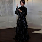 Women's Elegant Fashion Ruffled Slim Dress