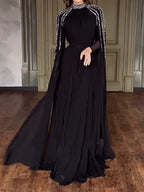 Spring and Summer New Women's Middle Eastern Rhinestone Long Gown Evening Dress