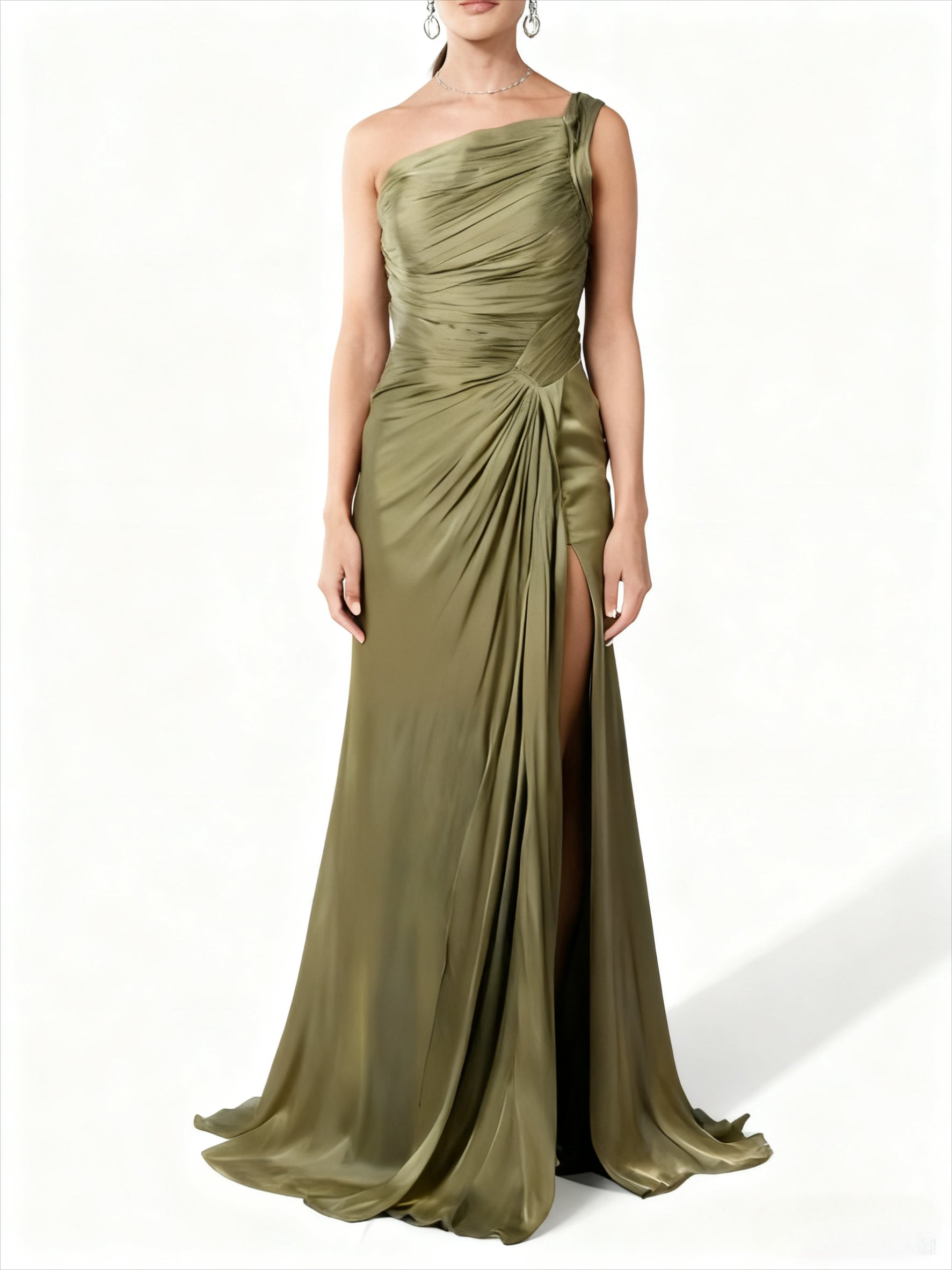 Elegant Off-the-Shoulder Satin Wedding Gown - A-Line Floor-Length Ball Dress