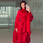Women's Elegant Fashion Ruffled Slim Dress
