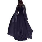 Spring and Summer New Women's Middle Eastern Rhinestone Long Gown Evening Dress