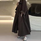 Women's Solid Color Simple Style Loose Versatile Trench Coat
