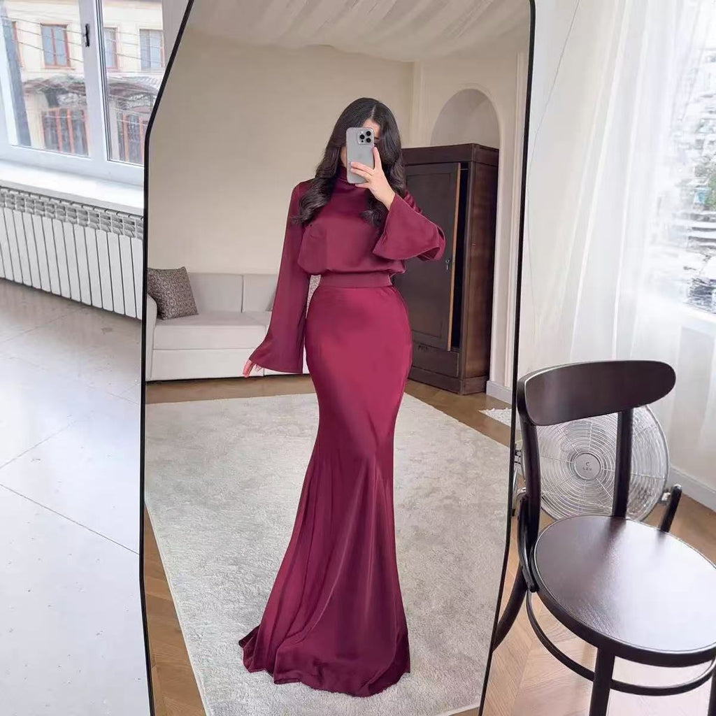 Elegant-Sexy Flared Sleeve Dress