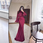 Elegant-Sexy Flared Sleeve Dress