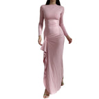 Hot girl wind short sleeve long skirt dress women's dress
