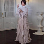 Women's Elegant Fashion Ruffled Slim Dress