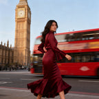 Elegant-Sexy Flared Sleeve Dress