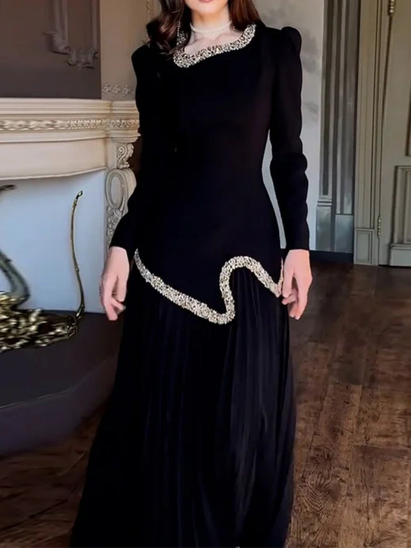 2025 Spring and Summer Sexy Hot Drill Pleated Dress