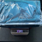 Women's Asymmetrical Neck Raglan Sleeve Ruched Waist Split Sexy Long Dress