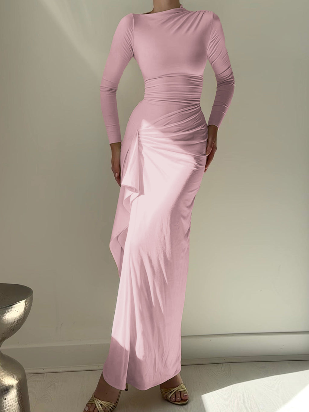 Hot girl wind short sleeve long skirt dress women's dress