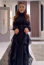 Women's Elegant Fashion Ruffled Slim Dress