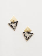 Oblique Triangle Earrings - Gold
