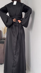 Spring New Waist-Cinching Slimming Tie Solid Color Long Sleeve Long Dress Elegant Women's Dress