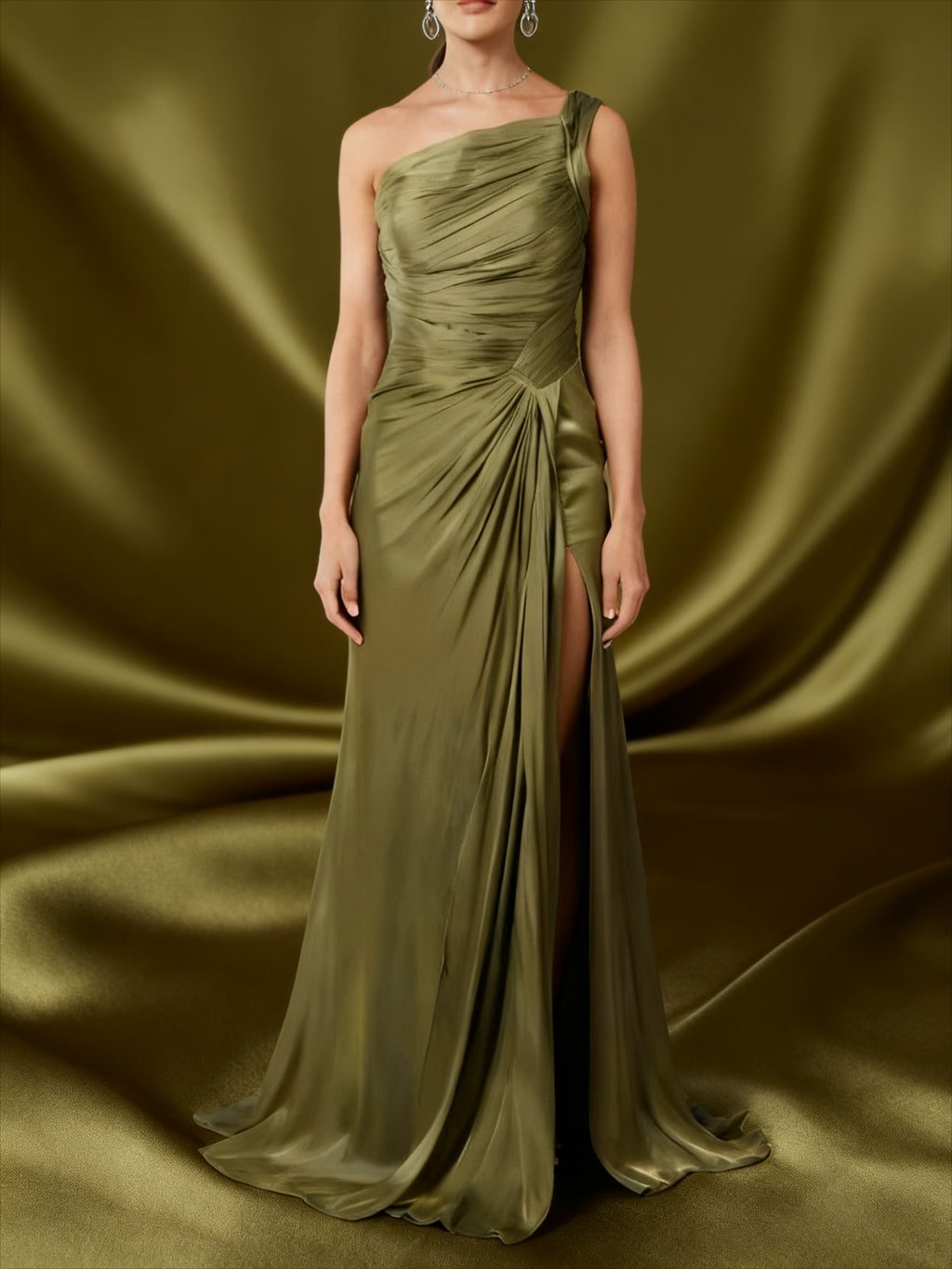 Elegant Off-the-Shoulder Satin Wedding Gown - A-Line Floor-Length Ball Dress