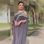 Autumn and Winter New Sexy Chiffon Bead Patchwork Prom Evening Dress