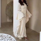 New Style Evening Dress with Large Swing and Flutter Sleeves