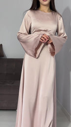 Spring New Waist-Cinching Slimming Tie Solid Color Long Sleeve Long Dress Elegant Women's Dress