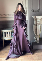 Women's Elegant Fashion Ruffled Slim Dress