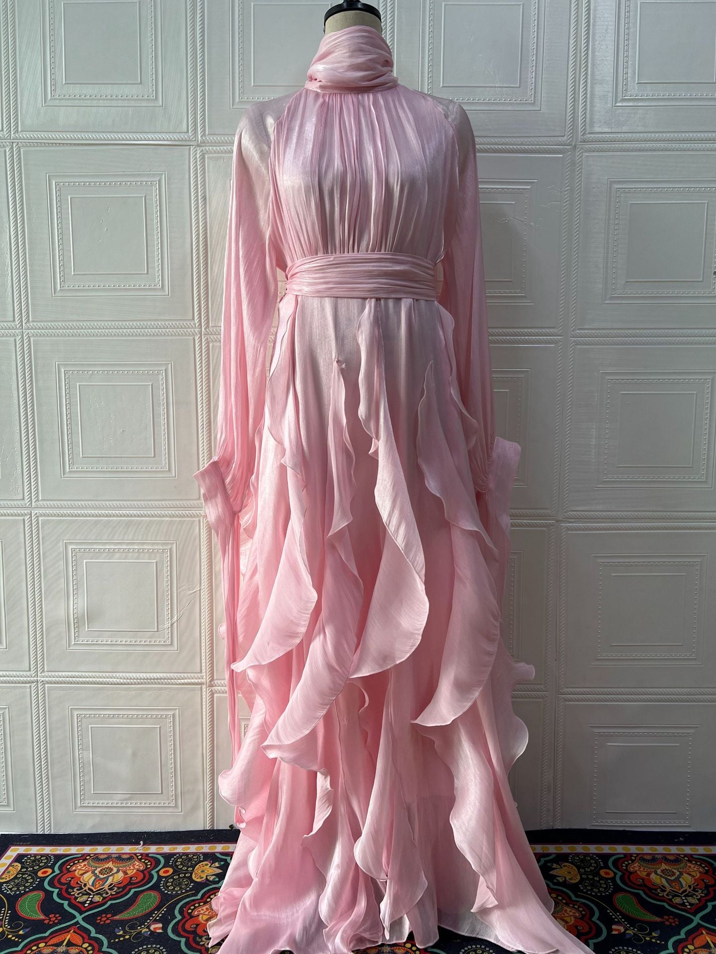 Women's Elegant Fashion Ruffled Slim Dress