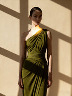 Elegant Off-the-Shoulder Satin Wedding Gown - A-Line Floor-Length Ball Dress