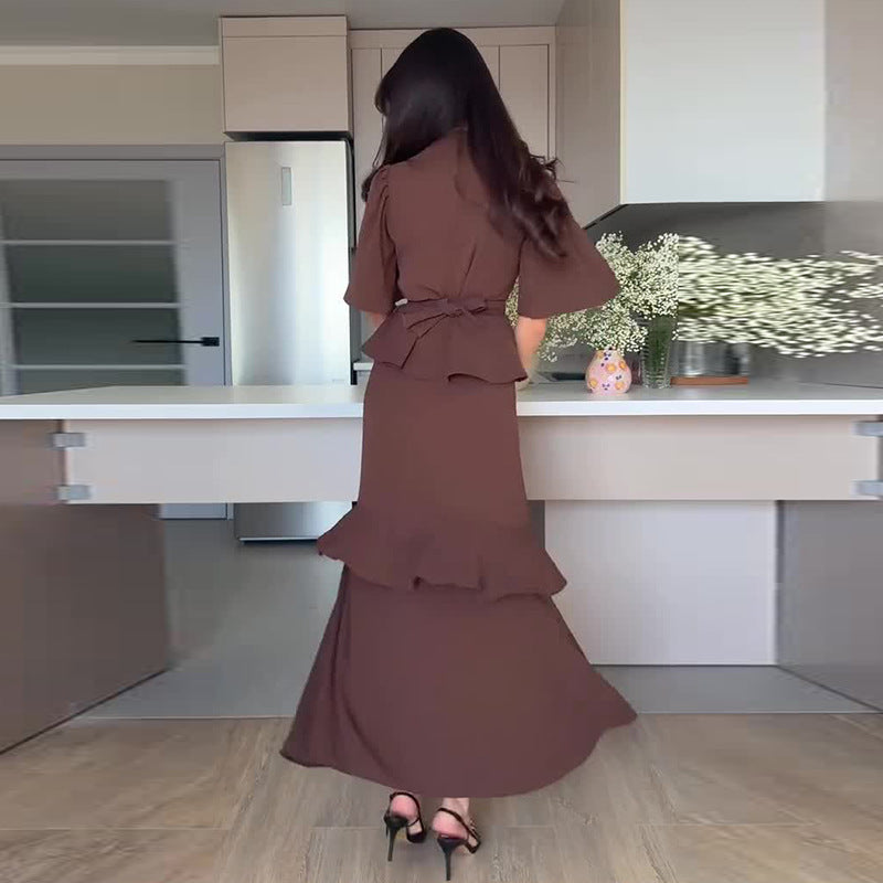 Women's Elegant Ruffled Loose Casual Dress