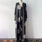 Elegant and Sexy V-neck Top + Printed Wide-leg Pants Two-piece Set