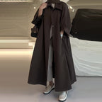 Women's Solid Color Simple Style Loose Versatile Trench Coat