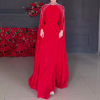 Spring and Summer New Women's Middle Eastern Rhinestone Long Gown Evening Dress