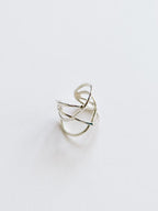 Criss Cross Ring Silver