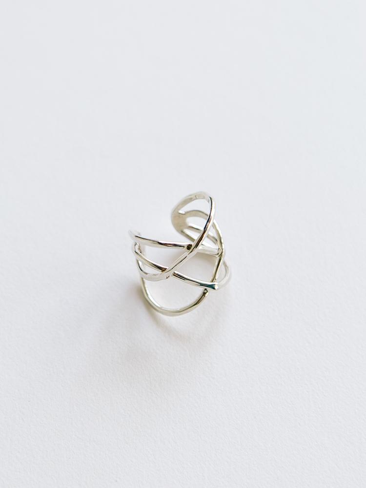 Criss Cross Ring Silver
