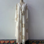 Elegant and Sexy V-neck Top + Printed Wide-leg Pants Two-piece Set