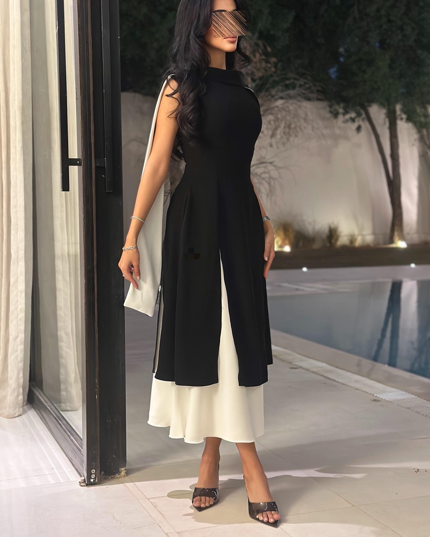 2025 Spring Summer Color Block Sleeveless Slim Fit Vintage Dress 