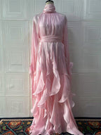 Women's Elegant Fashion Ruffled Slim Dress