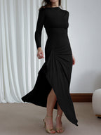 Hot girl wind short sleeve long skirt dress women's dress