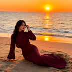 Elegant-Sexy Flared Sleeve Dress