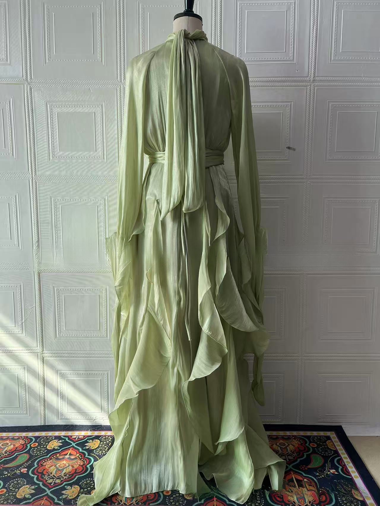 Women's Elegant Fashion Ruffled Slim Dress