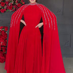 Spring and Summer New Women's Middle Eastern Rhinestone Long Gown Evening Dress