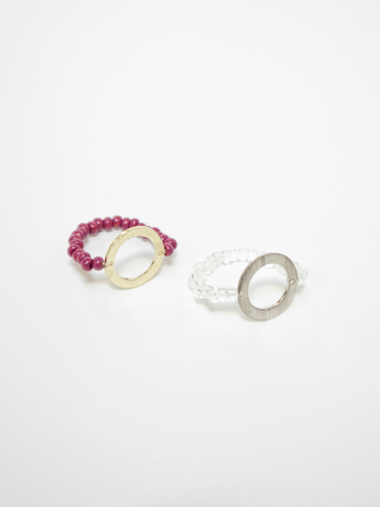 All Around Beaded Ring - Clear