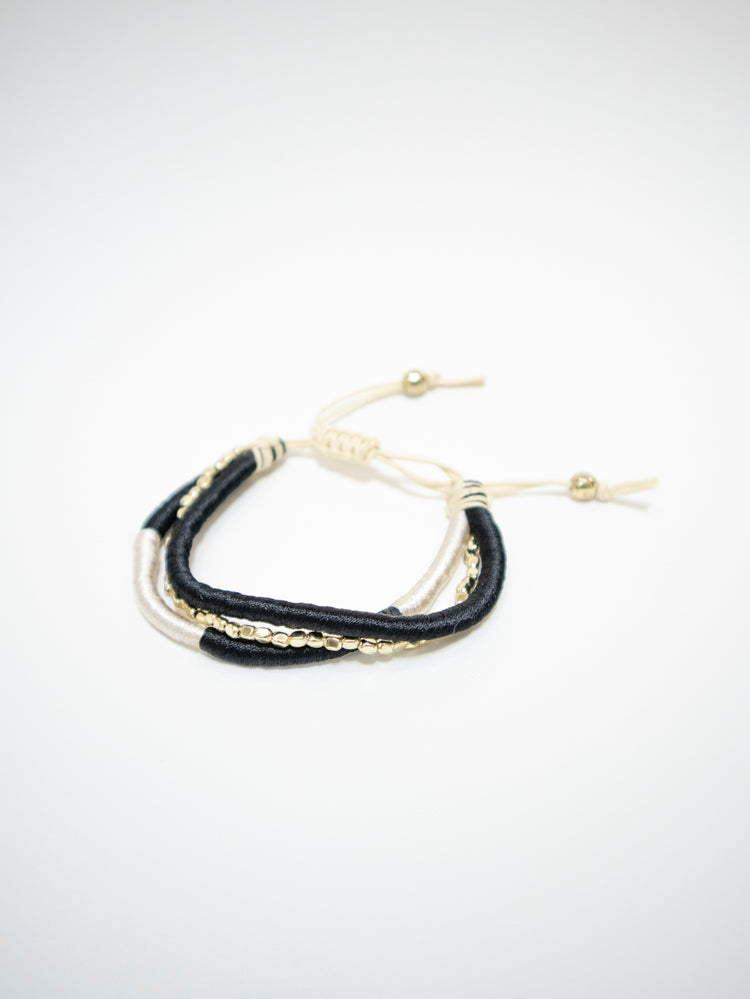 Friendship Threaded Bracelet - Monochrome