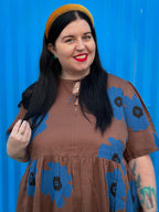 Adelaide Tiered Plus Size Mini Dress - Dark Oak