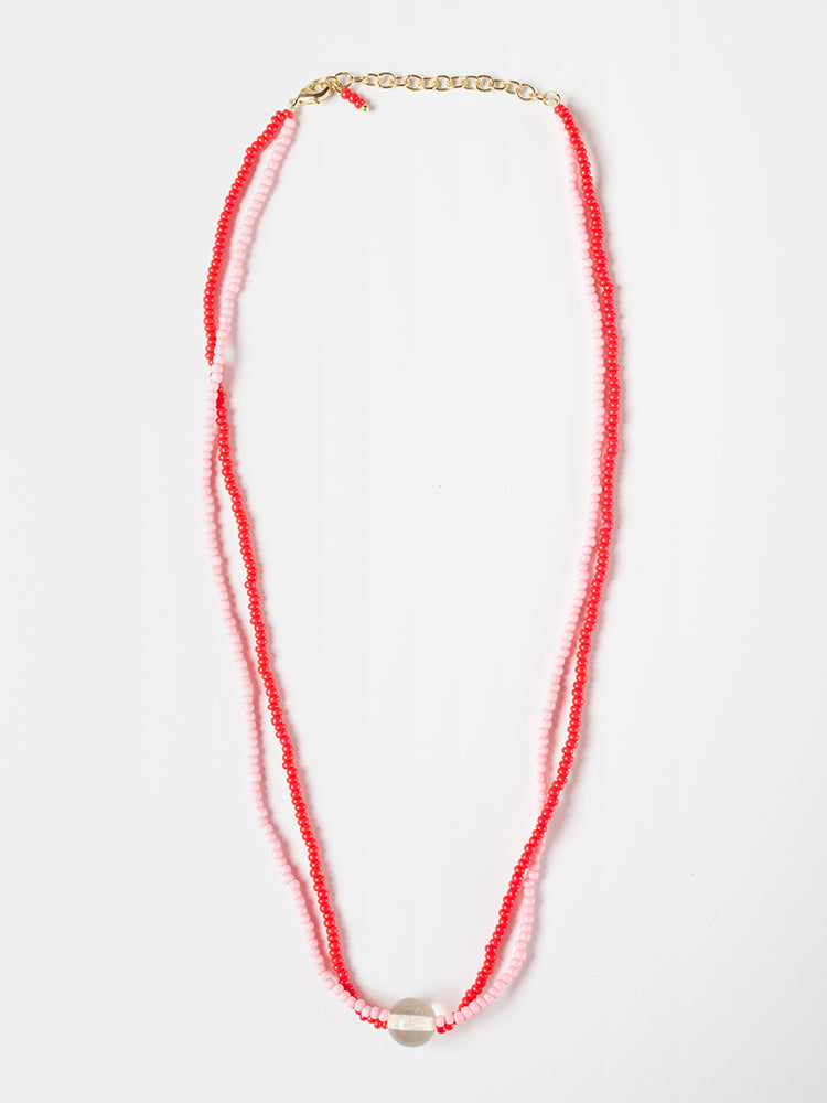 Dolly Beaded Necklace - Cherry