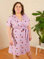 Katie Plus Size Wrap Dress - Two Step Lavender