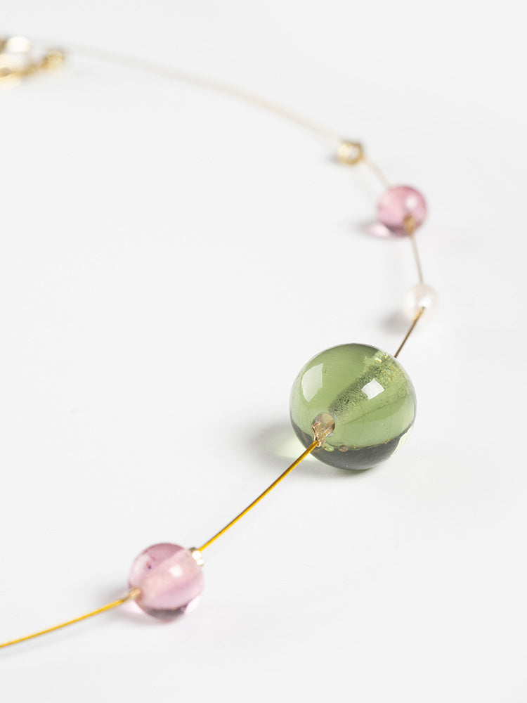 Laurel Beaded Necklace - Gold
