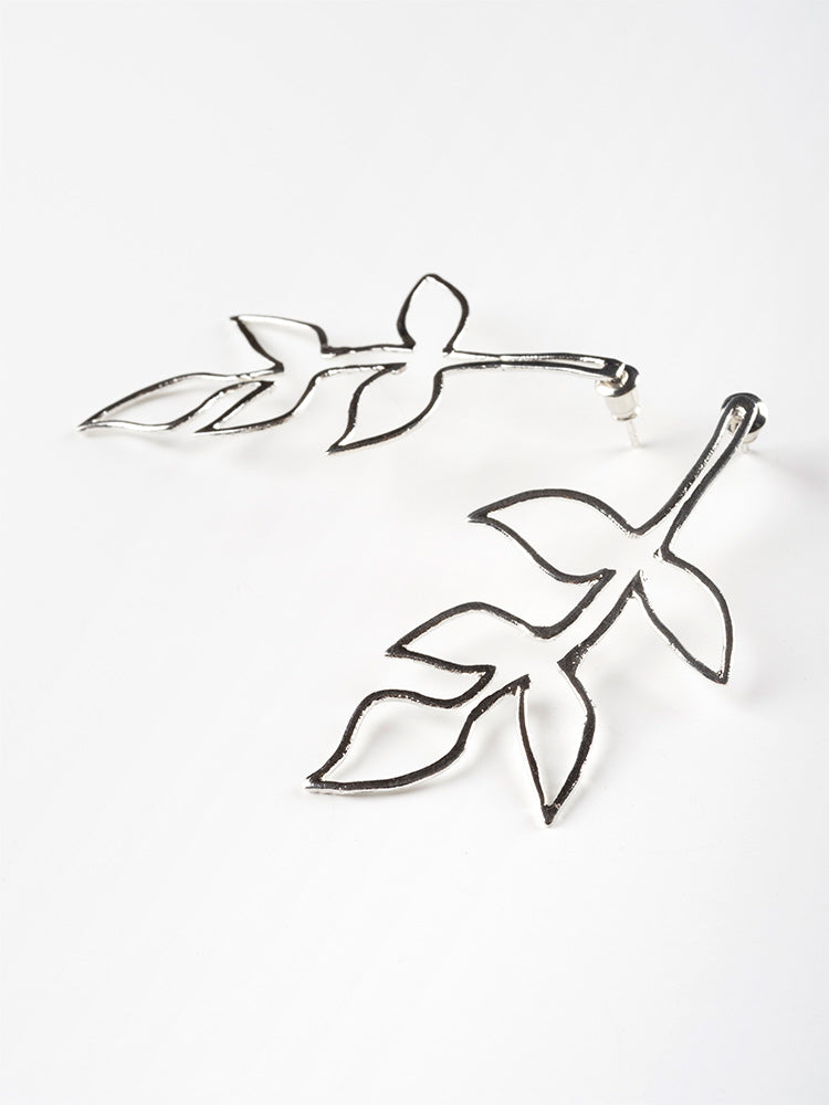 Fauna Wire Earrings - Silver