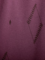 Callie 3/4 Sleeve Wrap Dress - Diamond Vine Dark Purple