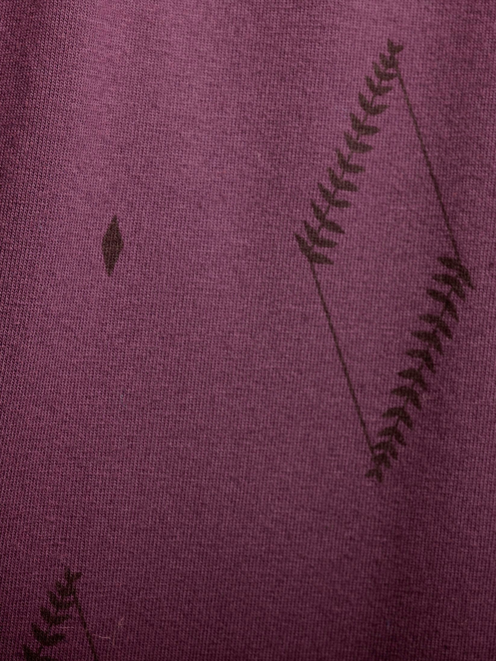 Callie 3/4 Sleeve Wrap Dress - Diamond Vine Dark Purple