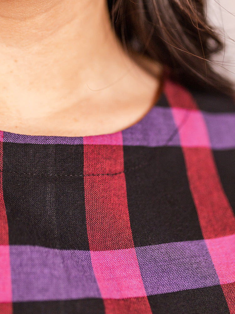 Devonshire Dress - Ultra Violet Plaid