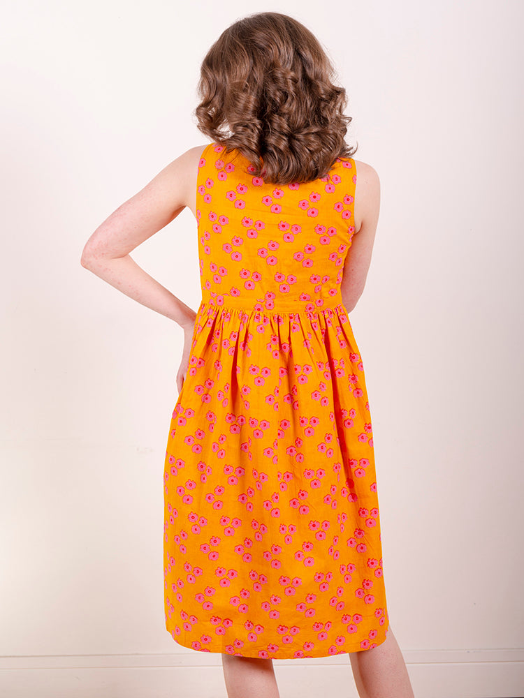 Melody Midi Dress - Floral Trio Marmalade