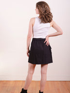 Pocket Skirt - Black Denim